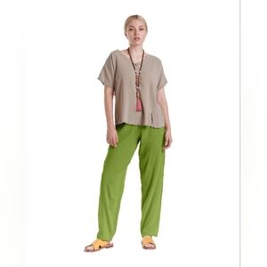 Oh My Gauze Green Dolphin Cotton Gauze Pants Size 1